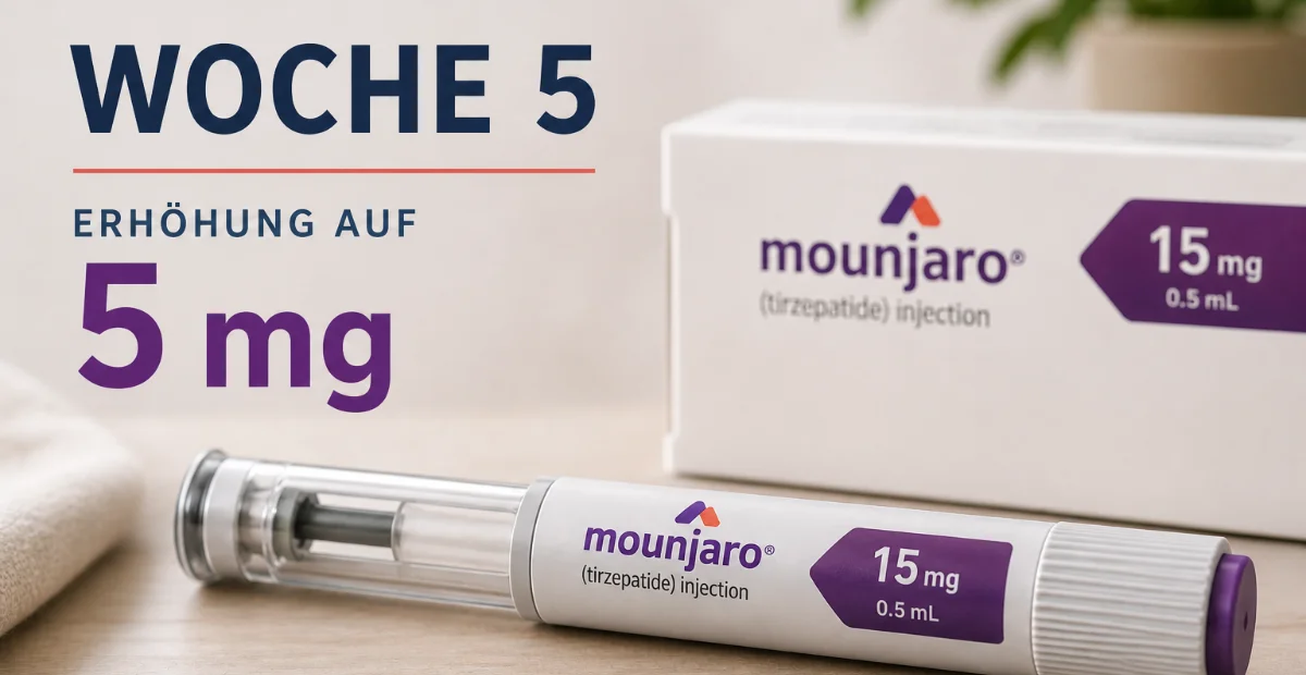 Woche 5: Dosiserhöhung auf 5 mg, Klickzählen & der 15 mg Pen